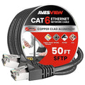 CAT 6 Shielded 50 ft Ethernet Cable, Indoor High-Speed 10Gbps Snagless Shielded by AvesView