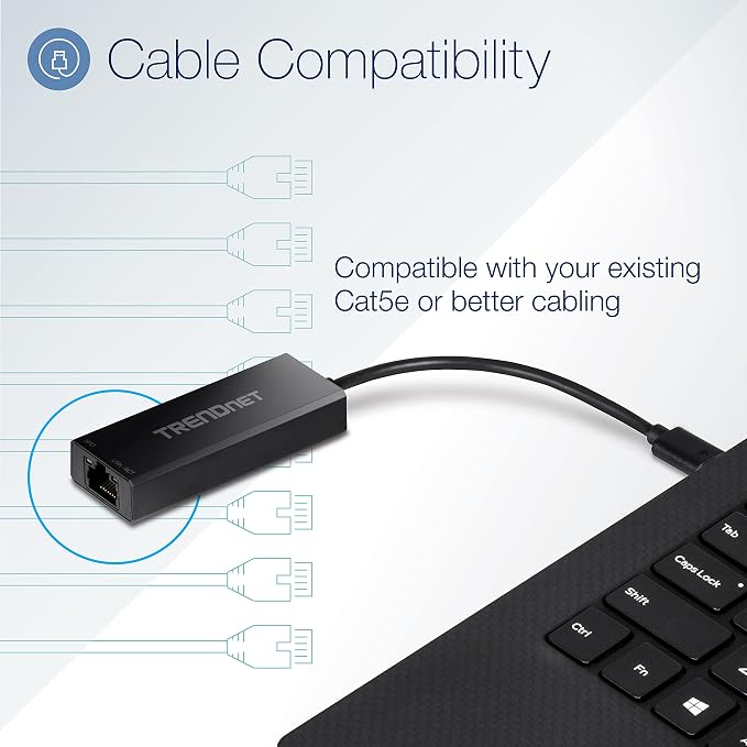 TRENDnet USB-C 3.1 to 2.5GBASE-T Ethernet Adapter, NDAA & TAA Compliant - Image 8