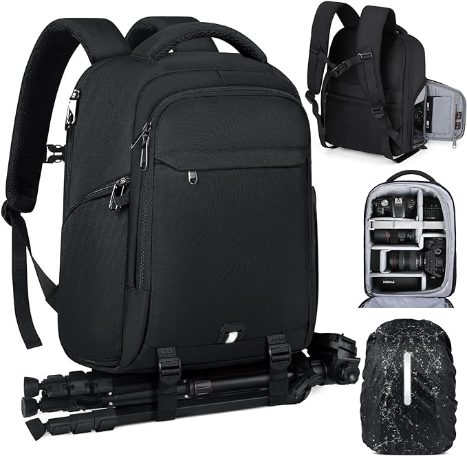 RAINSMORE Camera Backpack Camera Bag by RAINSMORE
