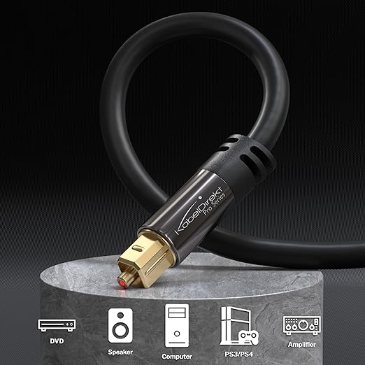 TOSLINK – Optical Audio Cable – 75ft – Designed in Germany – Fiber Optic Cable - Image 2
