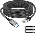 USB to Ethernet Cable 12 FT, USB 3.0 A Male to RJ45 Male Cord, Directly by Kxable