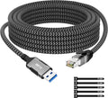 USB to Ethernet Cable 6 FT, 3.0 A Male to RJ45 Male Cord, Directly Connected by Kxable