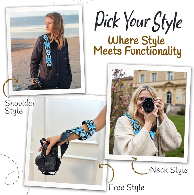 Art Tribute Camera Strap For Photographers Padded Universal Fit Neck Shoulder & - Image 6