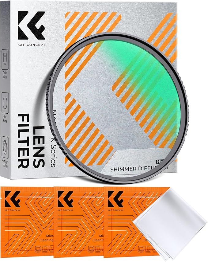 K&F CONCEPT 77mm Shimmer Diffusion 1 Filter Optical Glass 18 Multi-Coated by KFCONCEPT