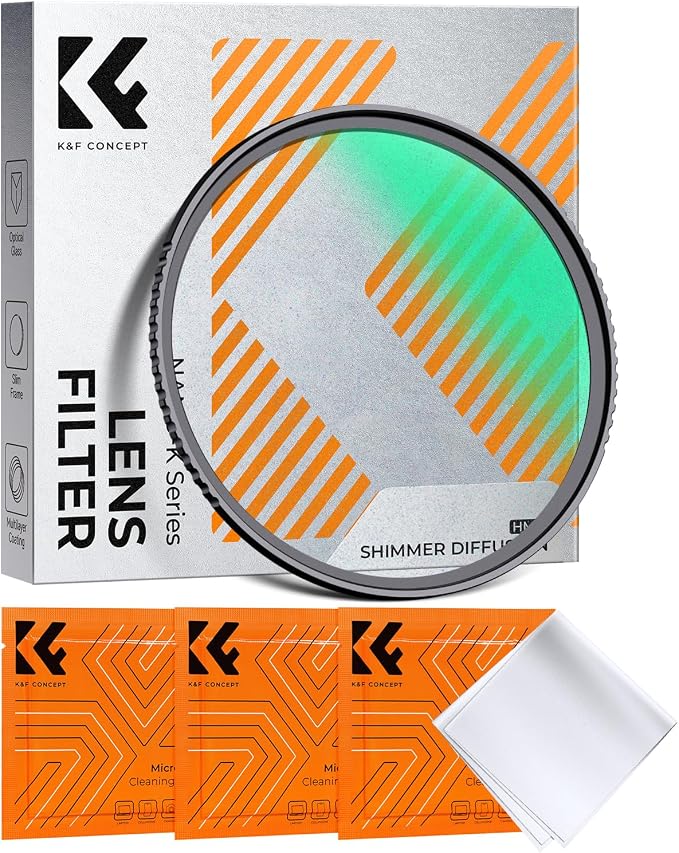 K&F CONCEPT 67mm Shimmer Diffusion 1 Effect Filter Optical Glass 18 by KFCONCEPT