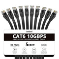 Jadaol Cat 6 Ethernet Cable 5ft 10-Pack, 10Gbps Support Cat8 Cat7 Network by Jadaol