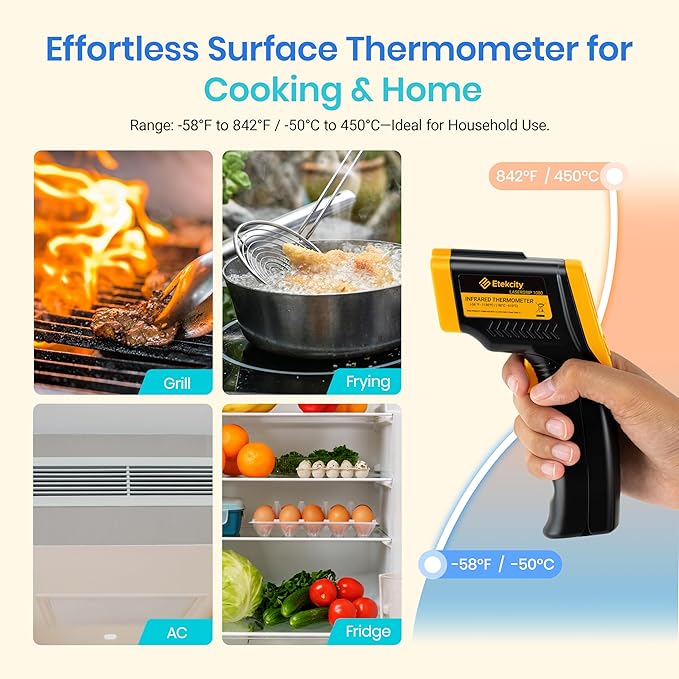 Etekcity Infrared Thermometer Laser Temperature Gun 774, Meat Food Candy Oven - Image 3