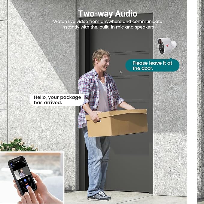 1080P Wireless Security Camera Outdoor, Battery Powered, AI Human Detection - Image 5