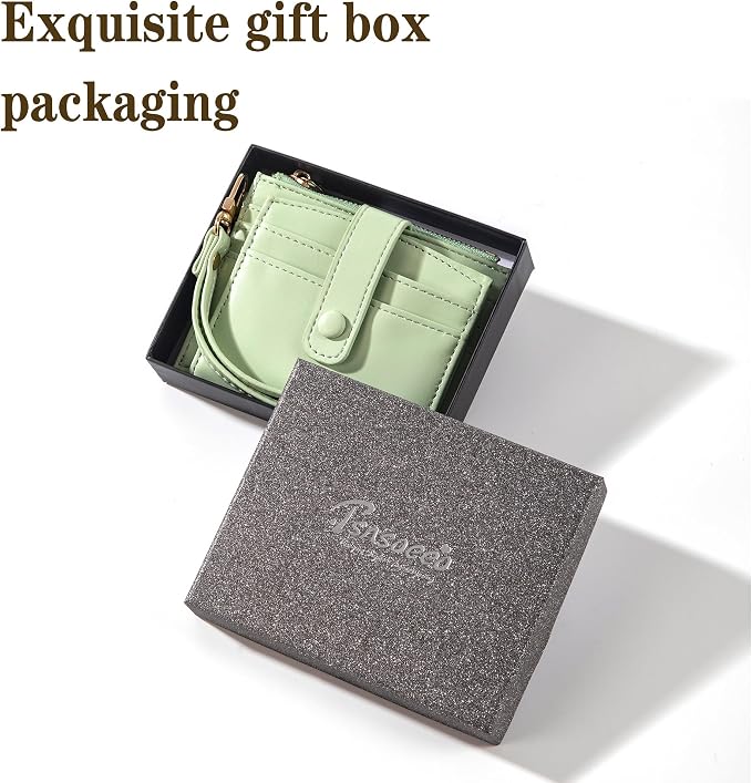 Keychain Wallet Wristlet Small Credit Card Holder Bracelet Key Chain Purse - Image 5