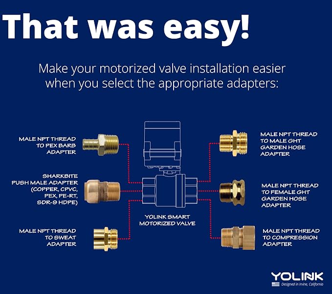 YoLink X3 Valve Controller Kit, 1-1/4" Brass Motorized Ball Valve, LoRa Long - Image 8