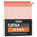 Everest Ultra Slim Cat6a Ethernet Patch Cables 15ft Orange by EverestMediaSolutions