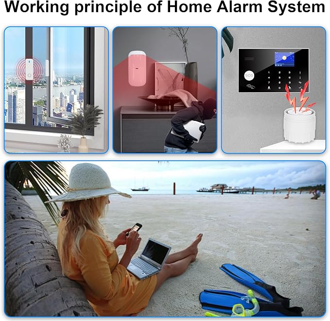Home Security System with Camera, WiFi + GSM Home Alarm Kit with Phone App Alert - Image 3