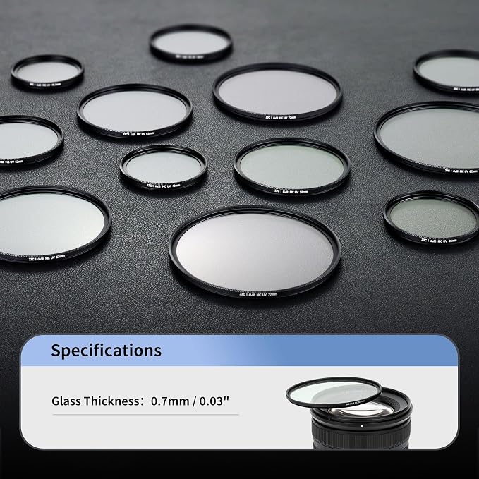 JJC 43mm Ultra-Low Reflectivity UV Filter Lens Protection - Image 7