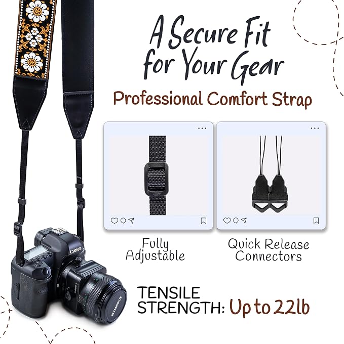 Camera Strap for All DSLR and Mirrorless Camera Including Binoculars. Neck - Image 4