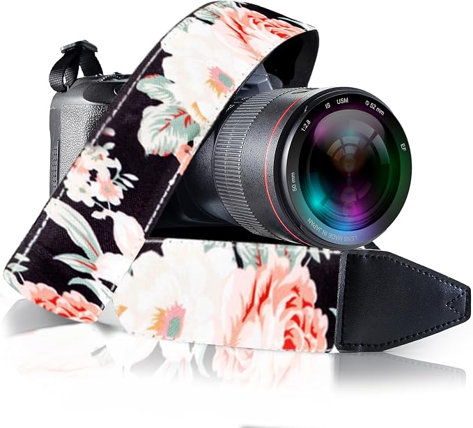 Art Tribute Camera Strap, Vintage Embroidered Neck Shoulder & Crossbody Camera by ArtTribute