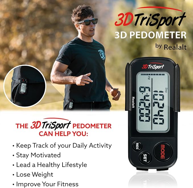 Realalt 3DTriSport 3D Walking Pedometer - Image 3