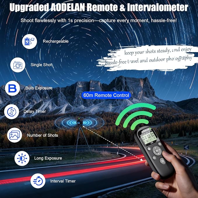 for Nikon Cameras Wireless Rechargeable Timer Shutter Release Remote Control - Image 2