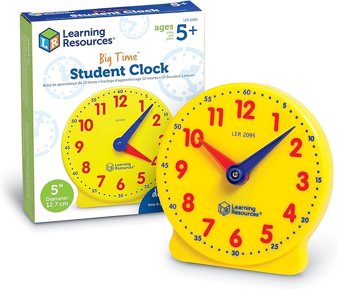 Learning Resources Big Time Student Clock, Teaching & Demonstration Clock by LearningResources