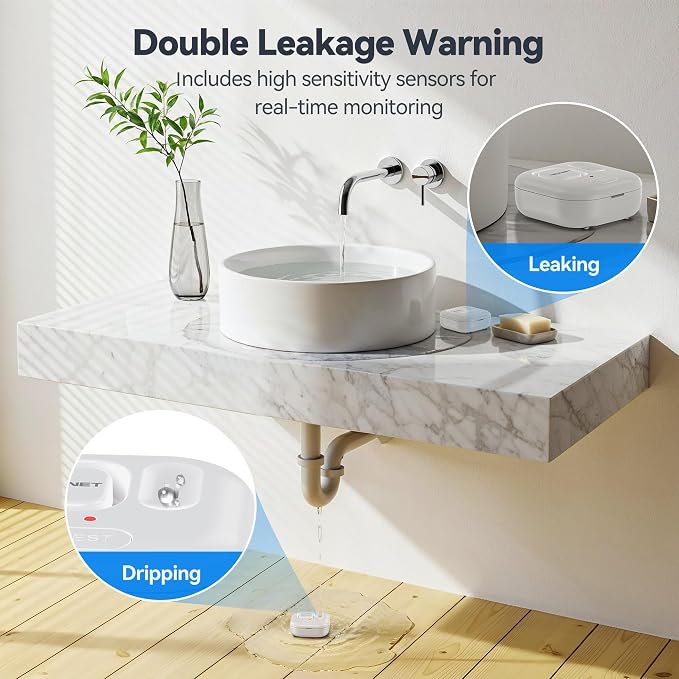 TECKNET WiFi Water Leak Detectors, Leak & Drip Alert - Image 3