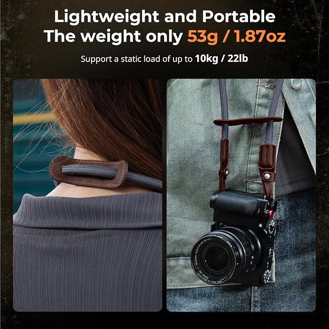 SMALLRIG Rope Camera Neck Shoulder Strap, Adjustable Braided Shoulder Strap - Image 2