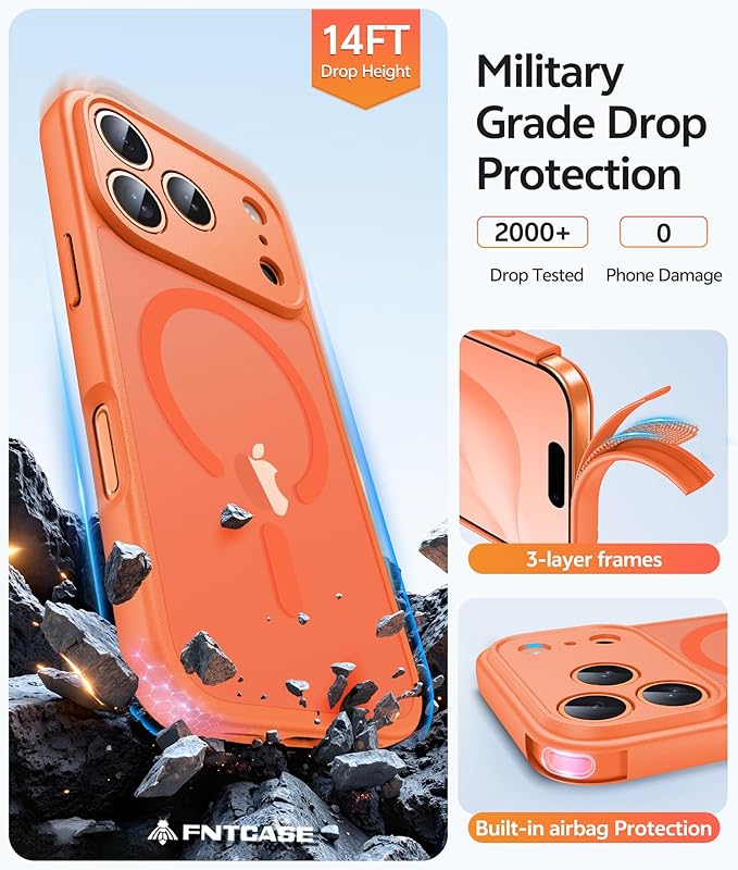 FNTCASE for iPhone 17 Pro Case: Translucent Matte Cases - Image 5