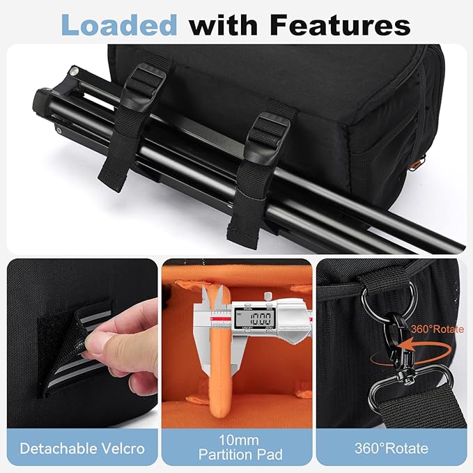 Vogano Camera Bag Protective Covers Photography Shoulder Bag Compatible - Image 3