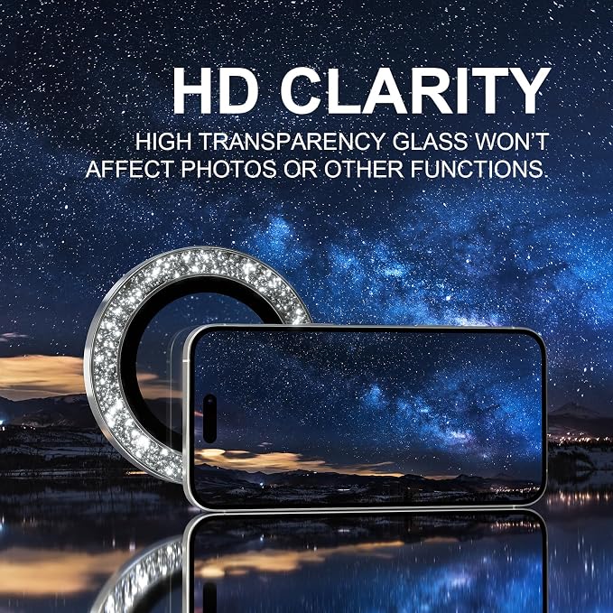 Choiche Compatible for iPhone 16 /iPhone 16 Plus Camera Lens Protector Bling - Image 5