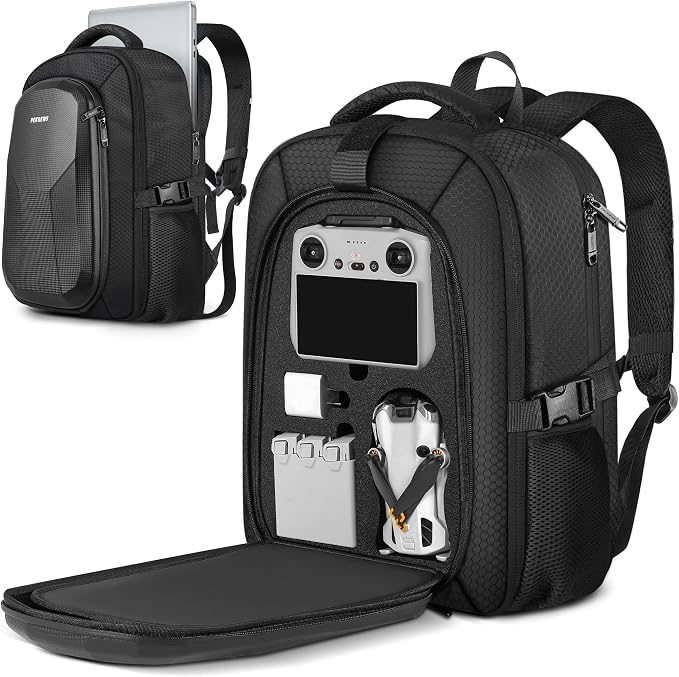 PEKREWS Mini 4 Pro Case, Mini 3/4 Pro Waterproof Hard Carrying Case, Large by PEKREWS