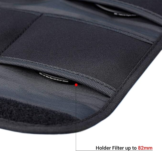 JJC 4 Pockets Lens Filter Case for Filter Up to 82mm, Foldout Filter Pouch - Image 2