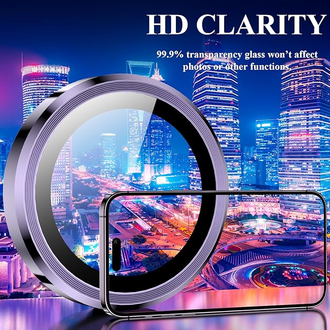 YWXTW Designed for iPhone 14 Pro Max Camera Lens Protector, for iPhone 14 Pro - Image 4