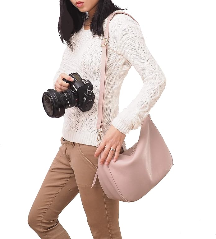Meliae Camera Bag for Women, DSLR Mirrorless Camera Purse, Leather Shoulder - Image 2