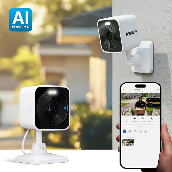 Defender GO 2K AI Powered WiFi Indoor/Outdoor Home, Baby Security Camera - Image 2