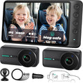 Magnetic Dual Baby Car Camera for Two Kids, 1080P IPS Display by WEMOH