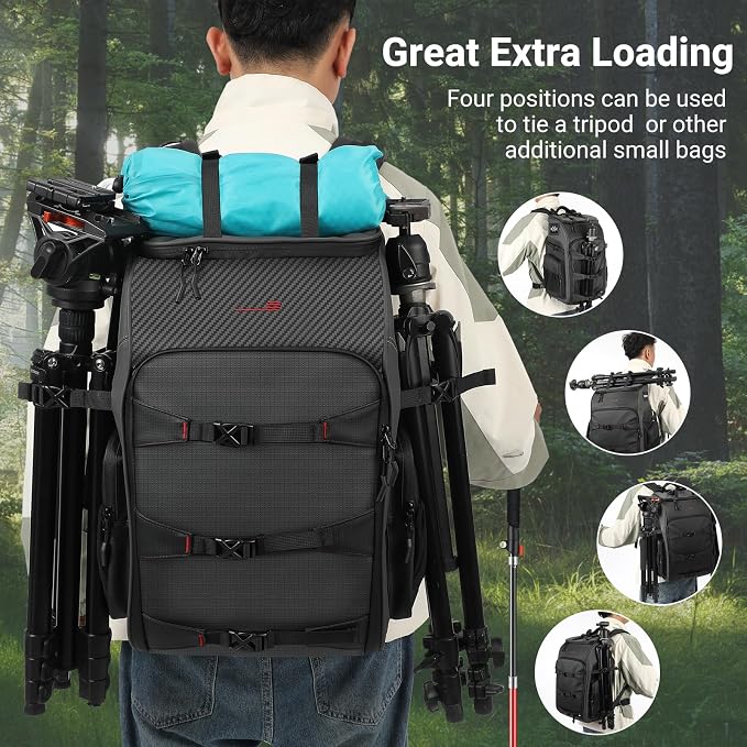 STARTRC VCR Camera Backpack Professional Bag 40L DSLR/SLR Mirrorless Travel - Image 3