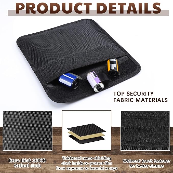 2 Pieces Filmguard Bag Waterproof Storage Carrying Case Xray Proof Bags Film - Image 3