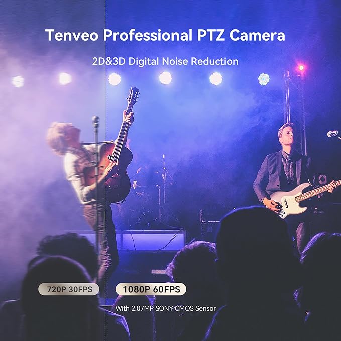 Tenveo AI Auto Tracking NDI PTZ Camera 3G-SDI/HDMI/USB3.0/LAN PoE 30X - Image 4