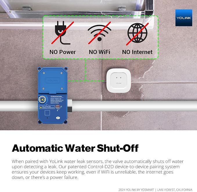NSF Certified YoLink X3 Smart 1/2" Motorized Stainless Steel Ball Valve - Image 4