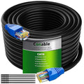 Cat6 Outdoor Ethernet Cable 150ft, Heavy Duty Double Jackets Internet Cord by Conable