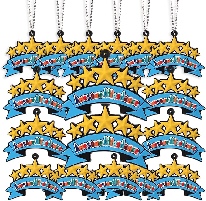 50 Pcs Awesome Attendance Silicone Tags by Solsew