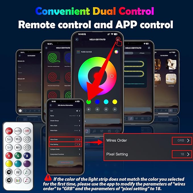 RGB-IC Car Led Strip Lights, Interior Car Lights, App and Remote Control - Image 3