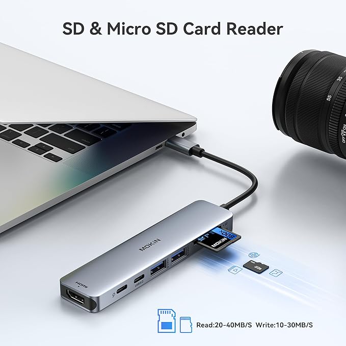 USB C Hub HDMI Adapter for MacBook Pro/Air, MOKiN 7 in 1 USB C Dongle - Image 6