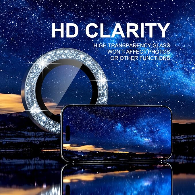 Choiche Compatible for iPhone 17 Air Camera Lens Protector Bling, 9H Tempered - Image 6