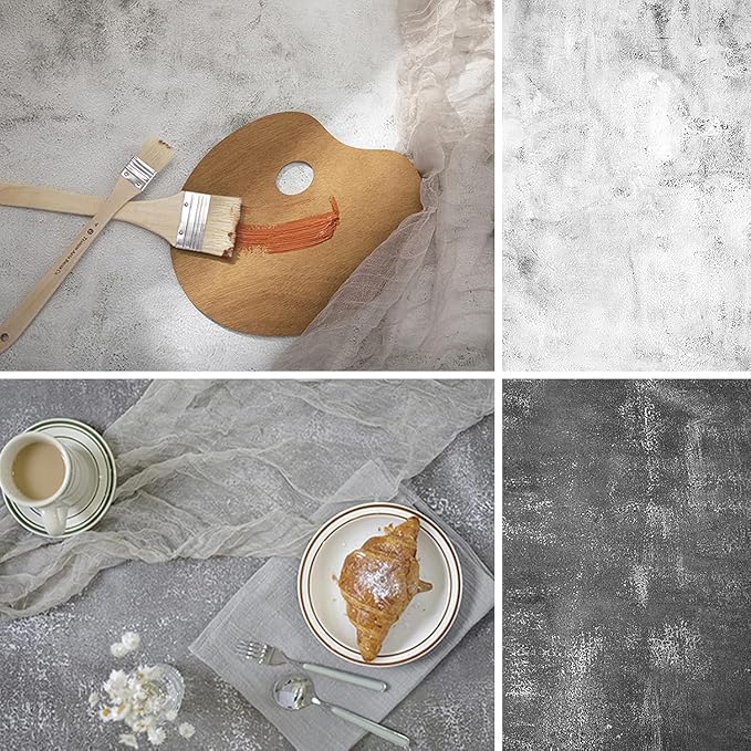 6PCS 12Patterns Photography Background Paper Wood Waterproof Food Photo - Image 4