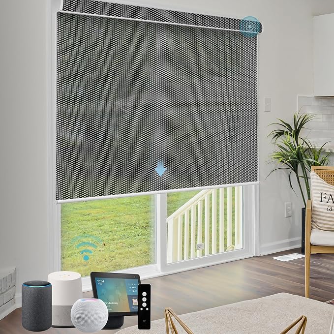 SmartWings Motorized Shades 5% Openness Work by SmartWings
