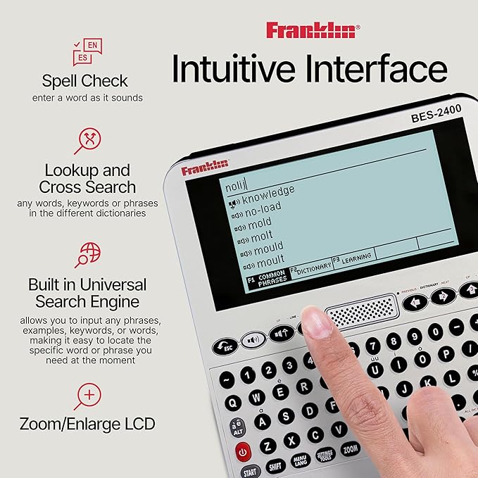 Franklin BES-2400 Talking Bilingual Dictionary English - Image 5