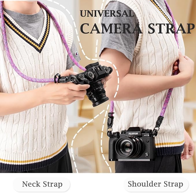 VOVMOEYA Nylon Braided Camera Rope Strap, Camera Neck Shoulder Strap - Image 4