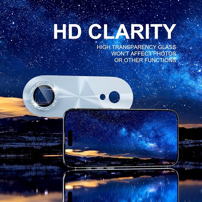 Choiche Compatible for iPhone 17 Air Camera Lens Protector, Bling Camera Cover - Image 6