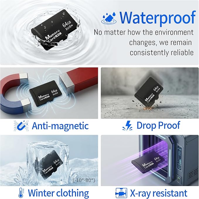 5-Pack 64GB Micro SD Card for Dashcam & Security Cam U3 V30 A1 | High Endurance - Image 5