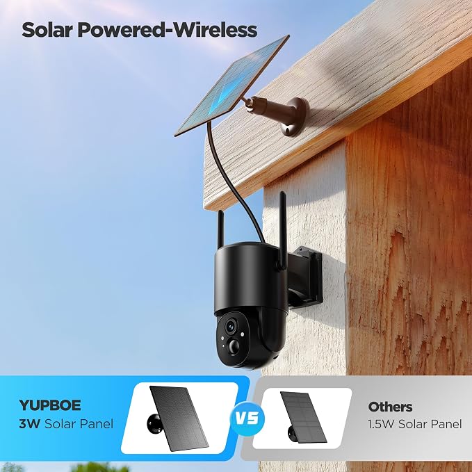 YUPBOE Security Cameras Wireless Outdoor Solar: Battery Cameras - Image 2
