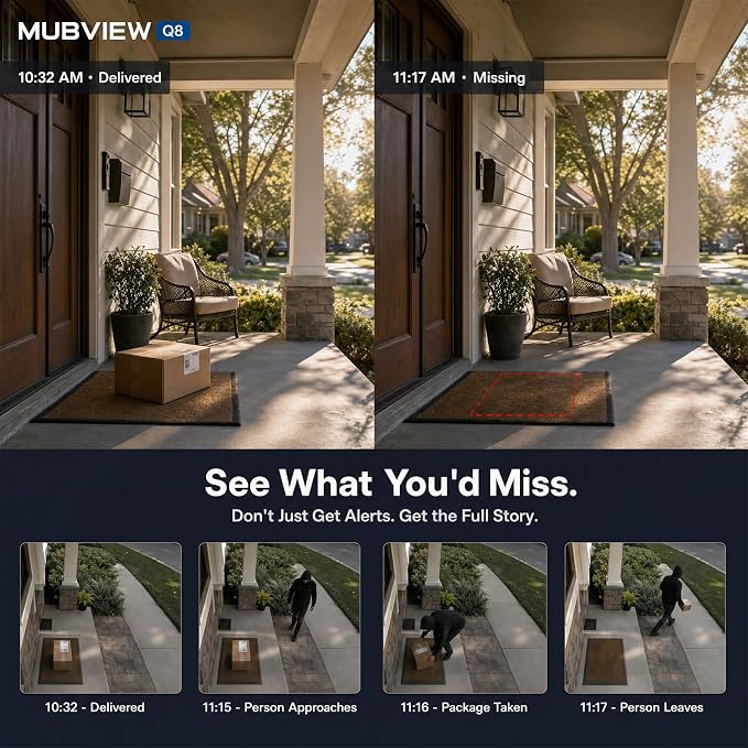 MUBVIEW 24/7 Continuous Recording Wireless Outdoor Security Camera, 2.4G WiFi - Image 3